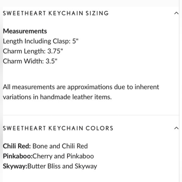 New Portland Leather Goods Sweetheart Purse Flair Heart Keychain in Chili Red - Picture 2 of 6